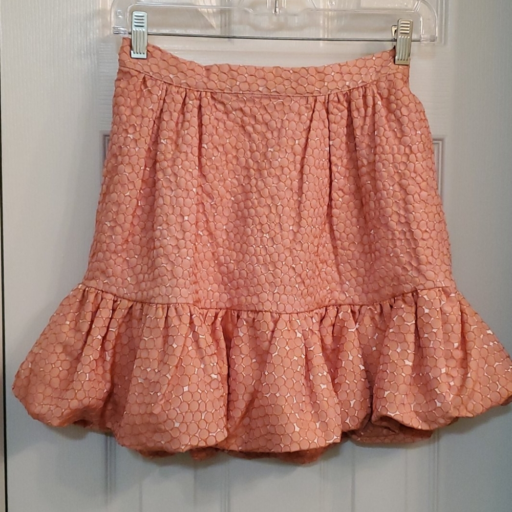 Red Flamingo ruffled skirt